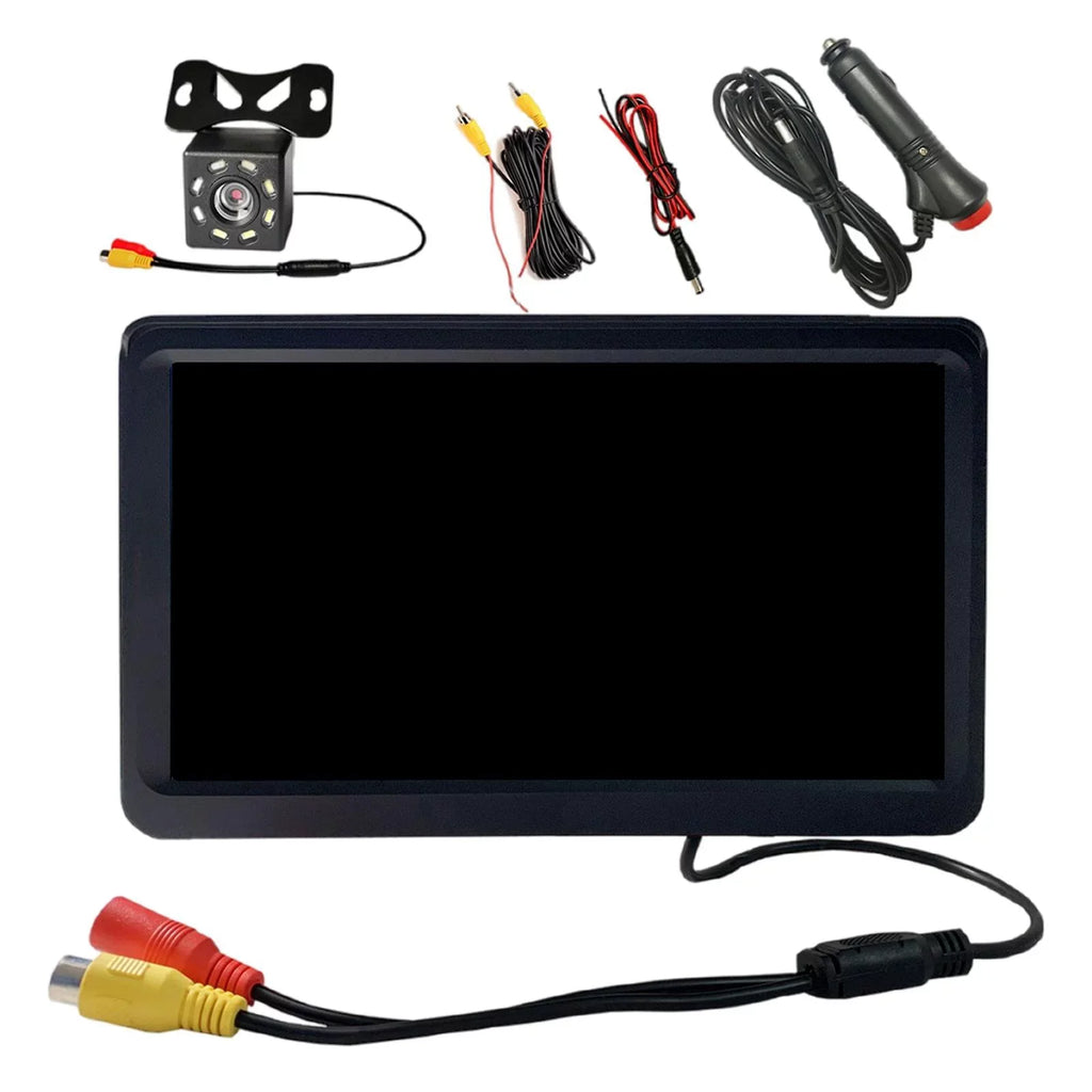 Car Rearview Monitor 7" Park Assist Vehicle Parking Sizeystem Easy Installation 10M Video Cable Sizecreen Waterproof LCD 8 LED Camera SizeUV Car