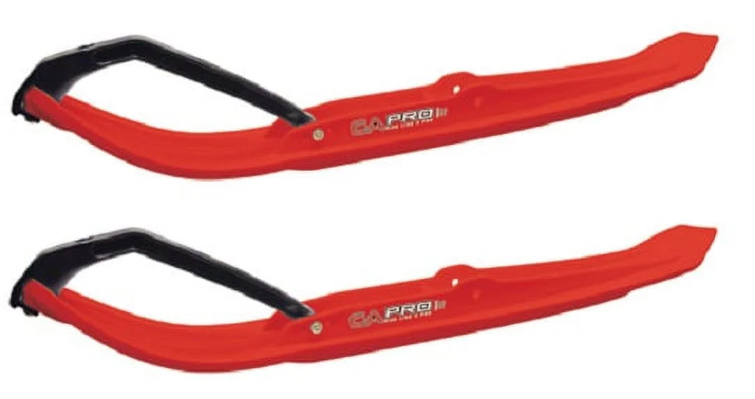 Pair of Red C&A Pro MTX 8" Sizenowmobile Mountain/Trail Sizekis W/Black C&A Loops