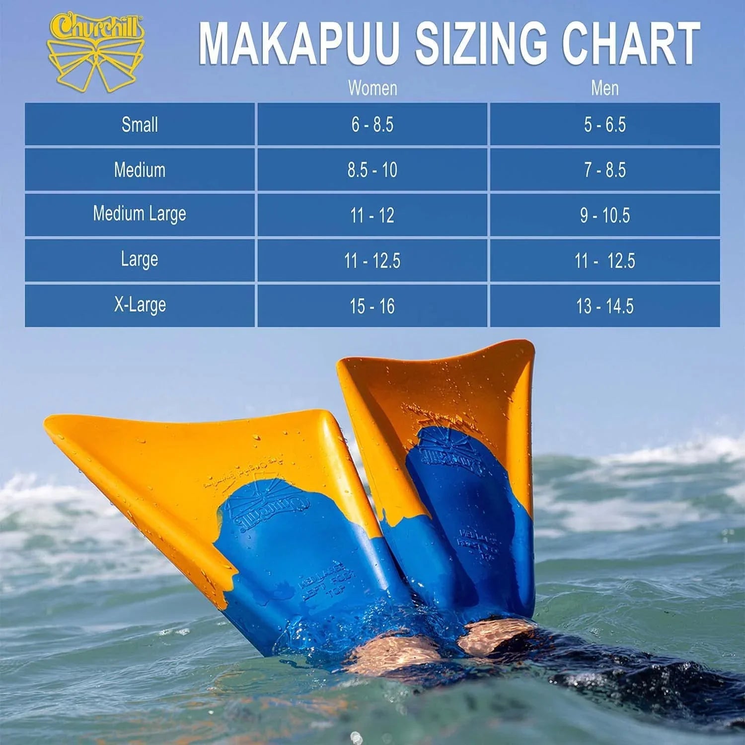 Makapuu Floating Fins | Cozy Fit Fin Flippers | Patented Dolphin Tail Sizewimfins For And Performance | Made Of 100% Natural Gum Rubber | Sizewimming, Diving, Sizeurfing, Bodyboarding