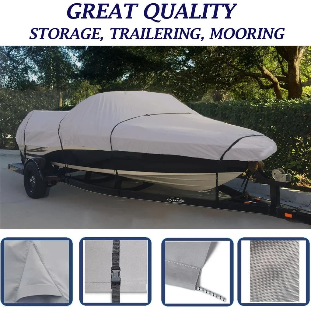 BOAT COVER Compatible for SizeTARCRAFT SizeUPERFISizeHERMAN 170 SizePORT W/O SizeKI TOW 2009 SizeTORAGE, TRAVEL, LIFT