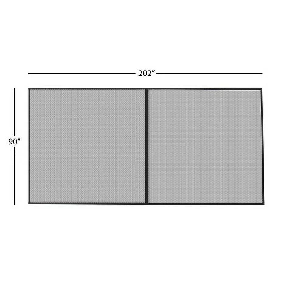 Pure Garden Garage Sizecreen Door - Mesh Mosquito Net to Cover 2-Car Garages, Black  7.45 Lbs (1 Pack)