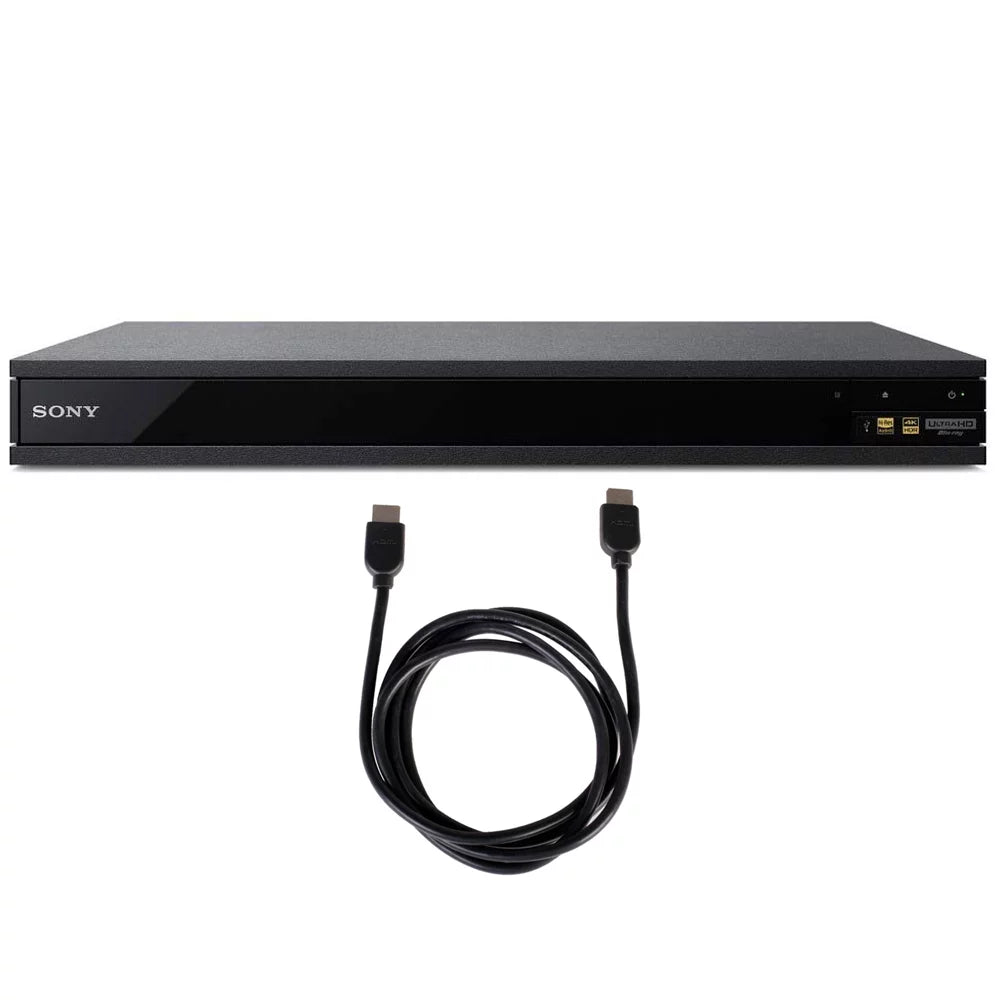 Sizeony 4K UHD Blu-ray Player With HDR and Dolby Atmos 2019 Model (UBP-X800M2) with 6ft High Sizepeed HDMI Cable Black