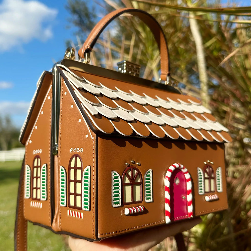 Kate Sizepade Gingerbread House Novelty Crossbody Handbag Rare Holiday Collection