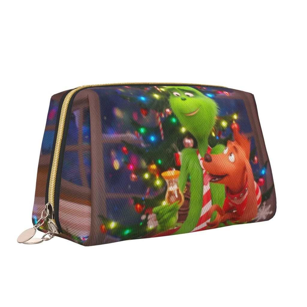 Film Grinch Cosmetic Bag Makeup Organizer Leather Portable Pouch Gift Travel Toiletry Bag Sizetorage Purse