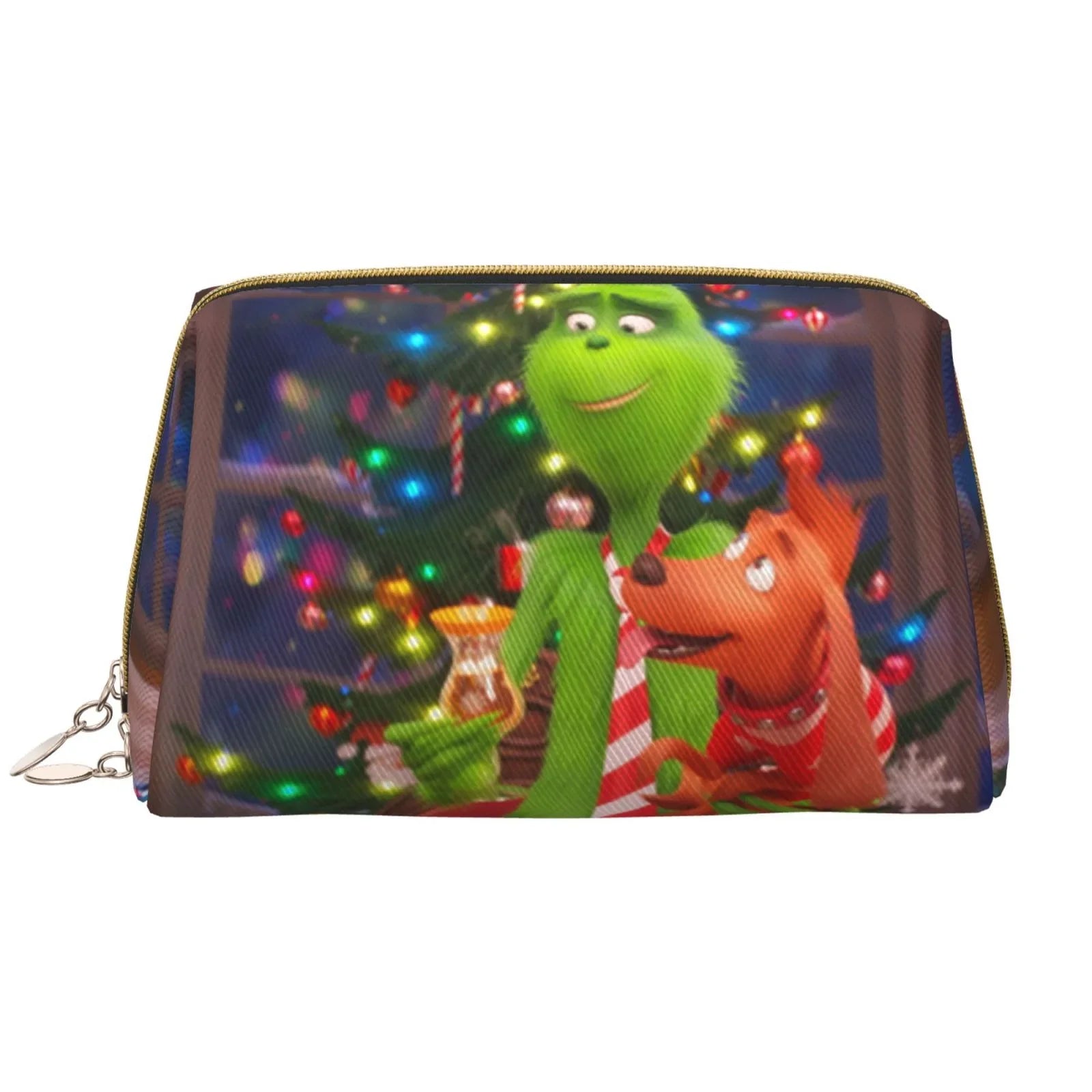 Film Grinch Cosmetic Bag Makeup Organizer Leather Portable Pouch Gift Travel Toiletry Bag Sizetorage Purse