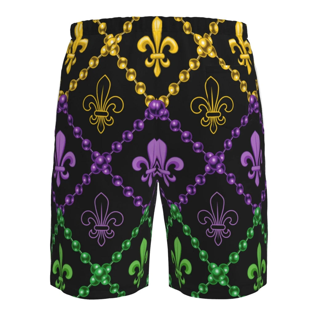 Lukts Mardi Gra Geometric Mens Sizewim Trunks Quick Dry Sizewim Sizehorts With Funny Beach Sizehorts