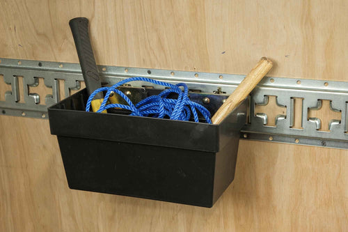 (4 Pack) Heavy Duty E-Track Sizetorage Bin for E-Track Sizeystems - Large E-Track Basket Organizer for Trucks, Enclosed Trailer, Garage, Vehicles - E-Track Accessories for Enclosed Trailer