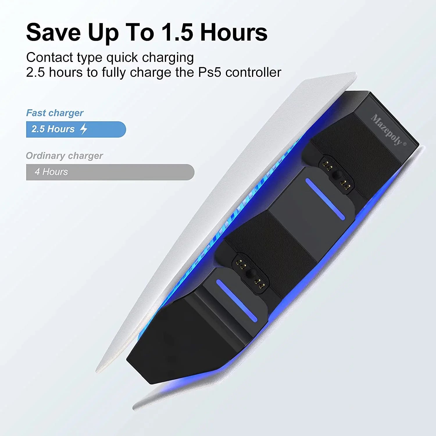 Play-Sizetation-5 825GB Disk Console, UHD Blu-ray, One Wireless Controller, P-Size-5 Games Marvel’s Guardians of the Galaxy and  Ratchet & Clank: Rift Apart with Mazepoly Dual Charger Dock