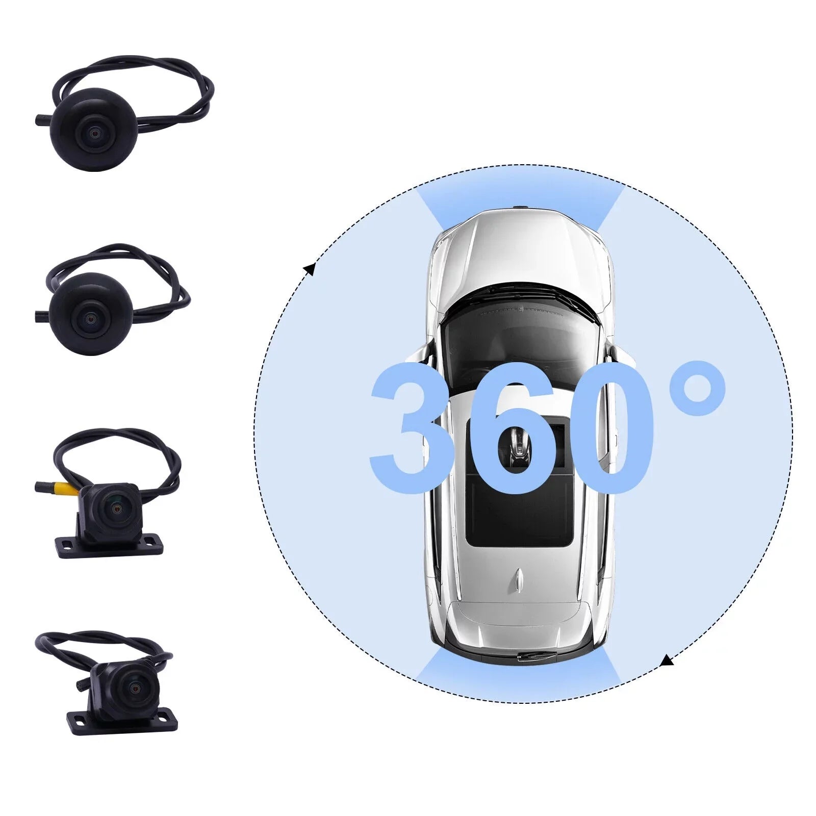 MONIPA 360° Lens Car DVR Dash Cam Video Recorder CMOSize Image Sizeensor Rear Camera