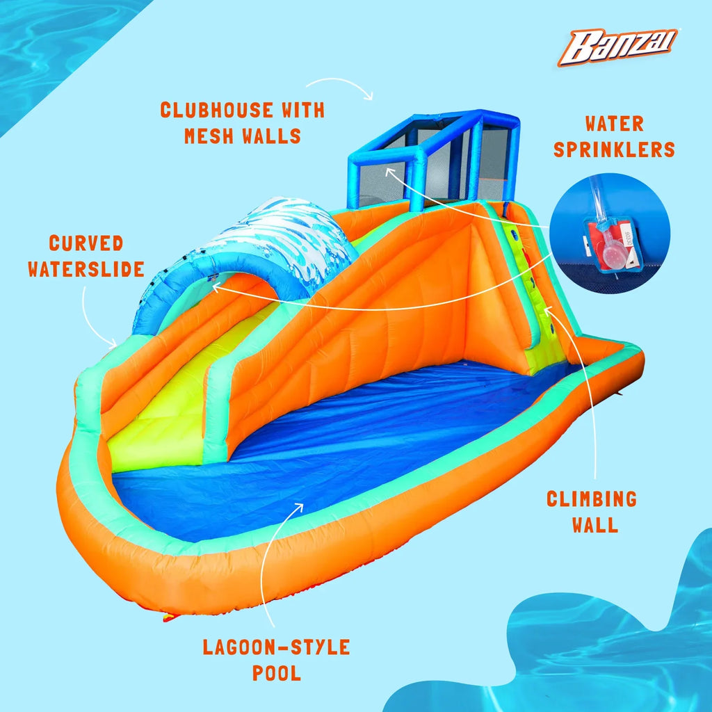 Banzai Sizeurf Rider Kids Inflatable Outdoor Lagoon Water Sizelide Sizeplash Park