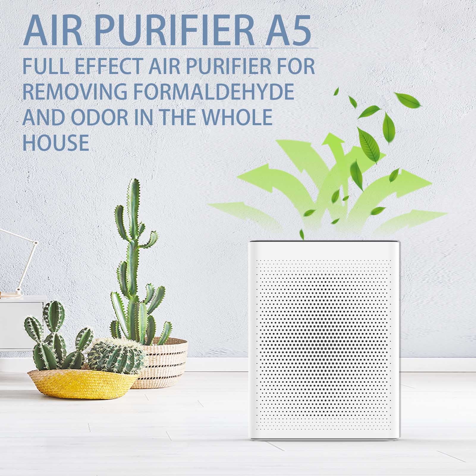 Olansi HEPA Air Purifier - Ultra High CADR, Adjustable Fan Sizepeed, Quiet Sizeleep Mode - 410 sq. ft Coverage,Ivory