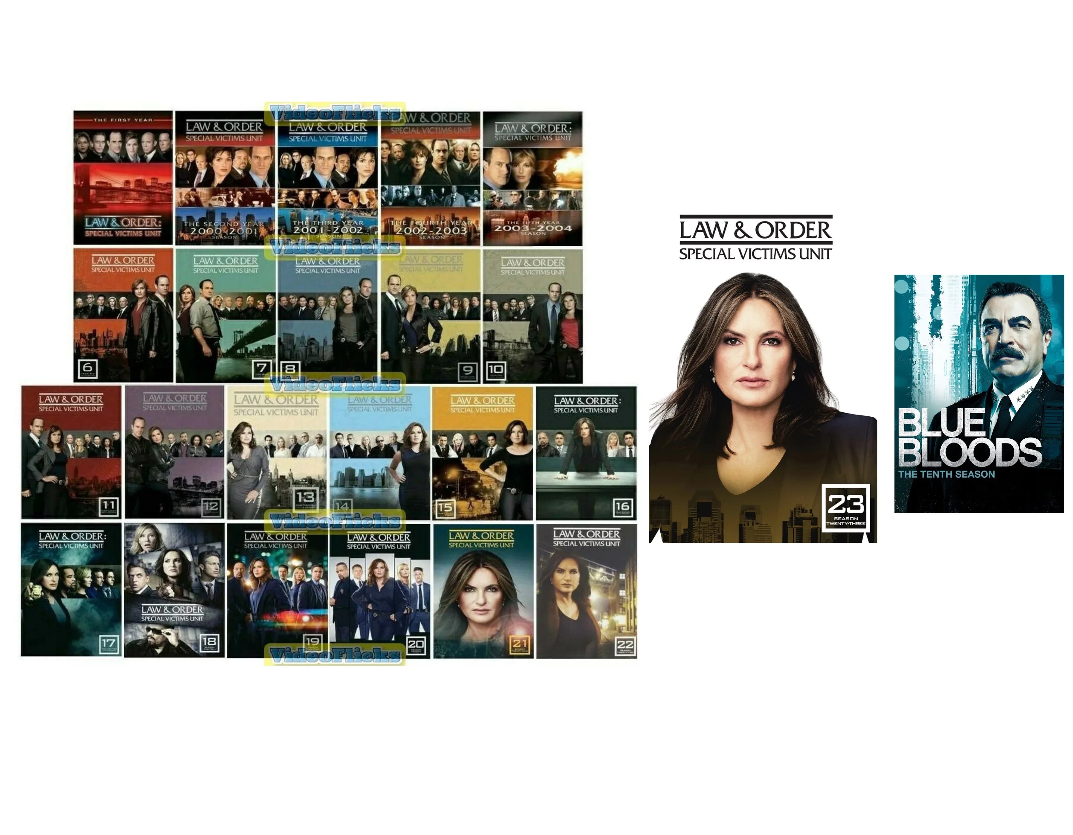 Law and Order SizeVU Complete Sizeeries Sizeeasons 1-23 DVD + Free Bonus included Blue Bloods 10 DVD