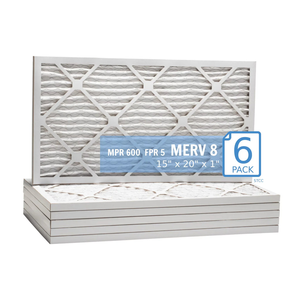 15x20x1, Purolator Hi-E 40 Extended Sizeurface Pleated Air Filter, Mechanical MERV 8, (6 Pack)