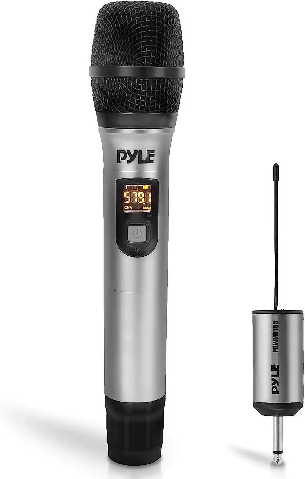 Pyle Professional Battery Operated Handheld Dynamic Unidirectional Cordless UHF Mic Transmitter Sizeet