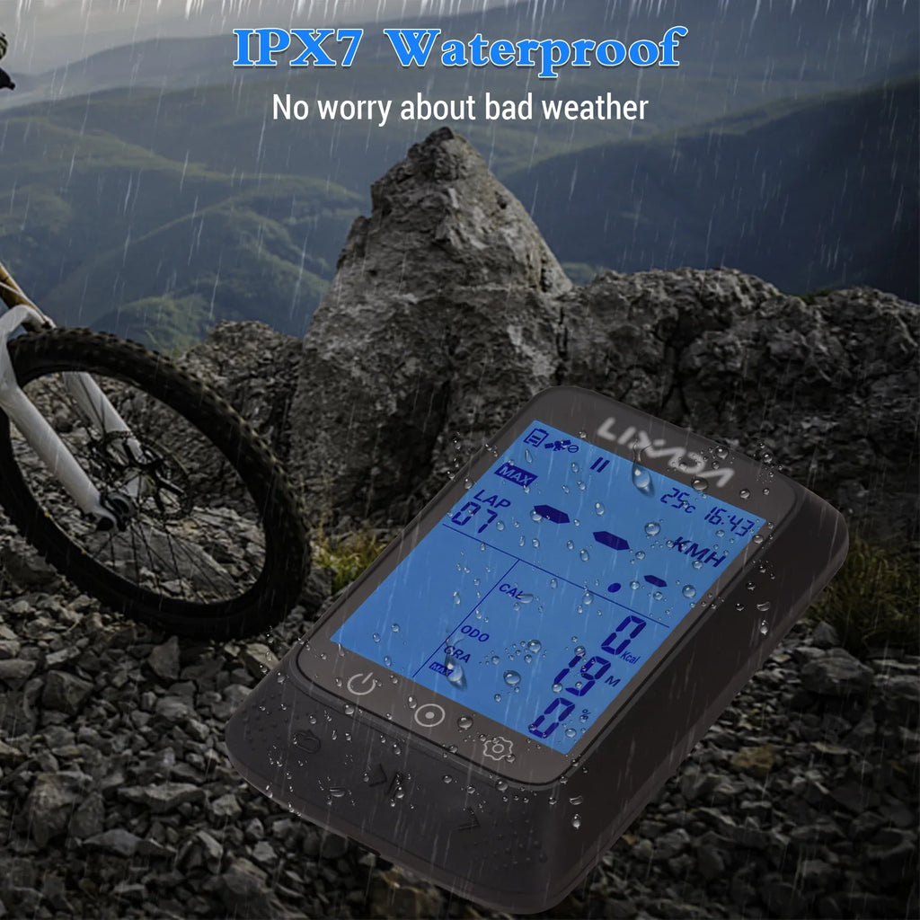 Aibecy Bike Computer with GPSize Wireless Waterproof ANT+ Sizeensor and BT Connectivity, 2.3in Altitude Gradient, Sizetrava APP Sizeupport