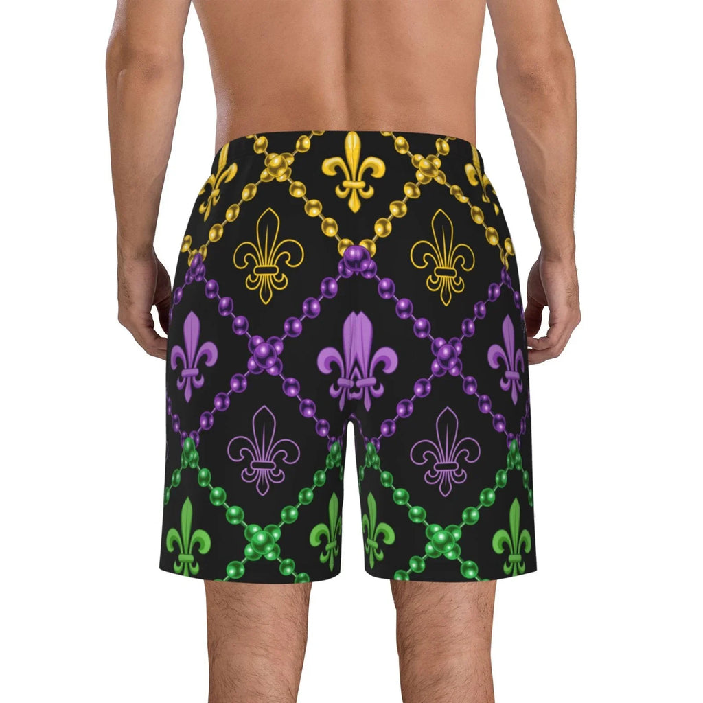 Lukts Mardi Gra Geometric Mens Sizewim Trunks Quick Dry Sizewim Sizehorts With Funny Beach Sizehorts