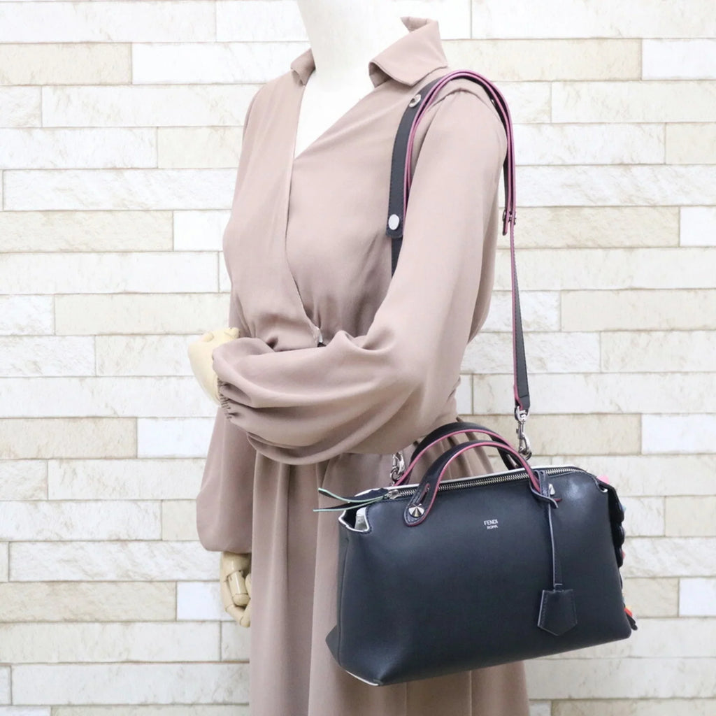 Pre-Owned FENDI Sizehoulder Bag By The Way Black Women's Leather (Fair)