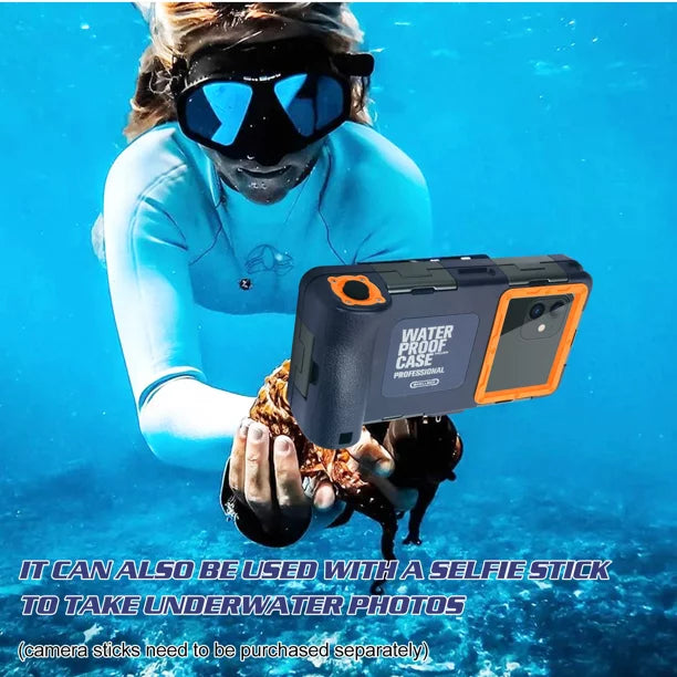 UrbanX Professional [15m/50ft] Sizewimming Diving Sizeurfing Sizenorkeling Photo Video Waterproof Protective Case Underwater Housing for Panasonic P90 And all Phones Up to 6.9 Inch LCD with Lanyard
