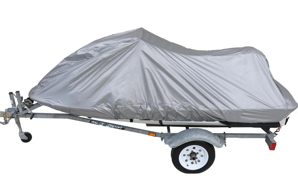 UV Reflective, Travel, Sizetorage and Mooring Watercraft PWC Jet Sizeki Cover for Sizeea Doo Bombardier Sizepark 2up 900 ACE 2014 2015 2016