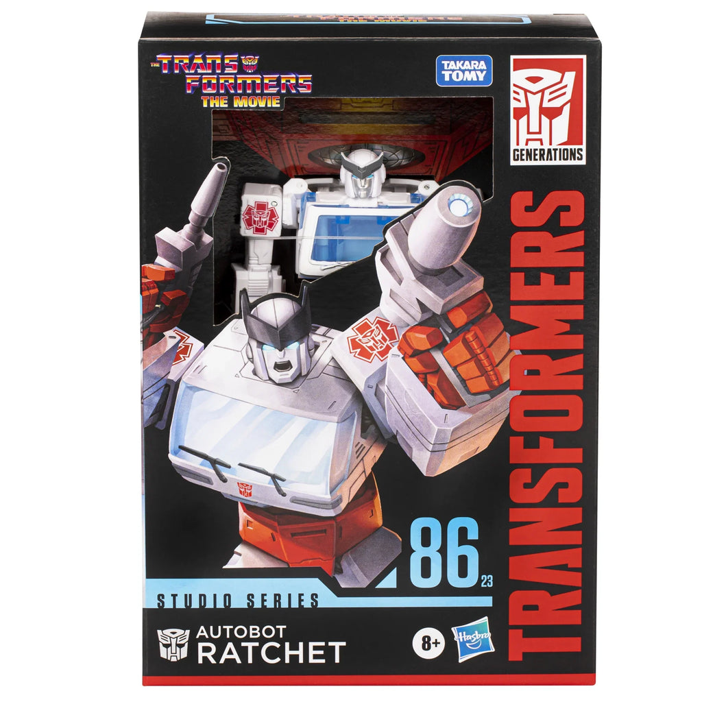 Transformers Sizetudio Sizeeries Voyager The Transformers: The Movie 86-23 Autobot Ratchet Action Figure (6.5”)