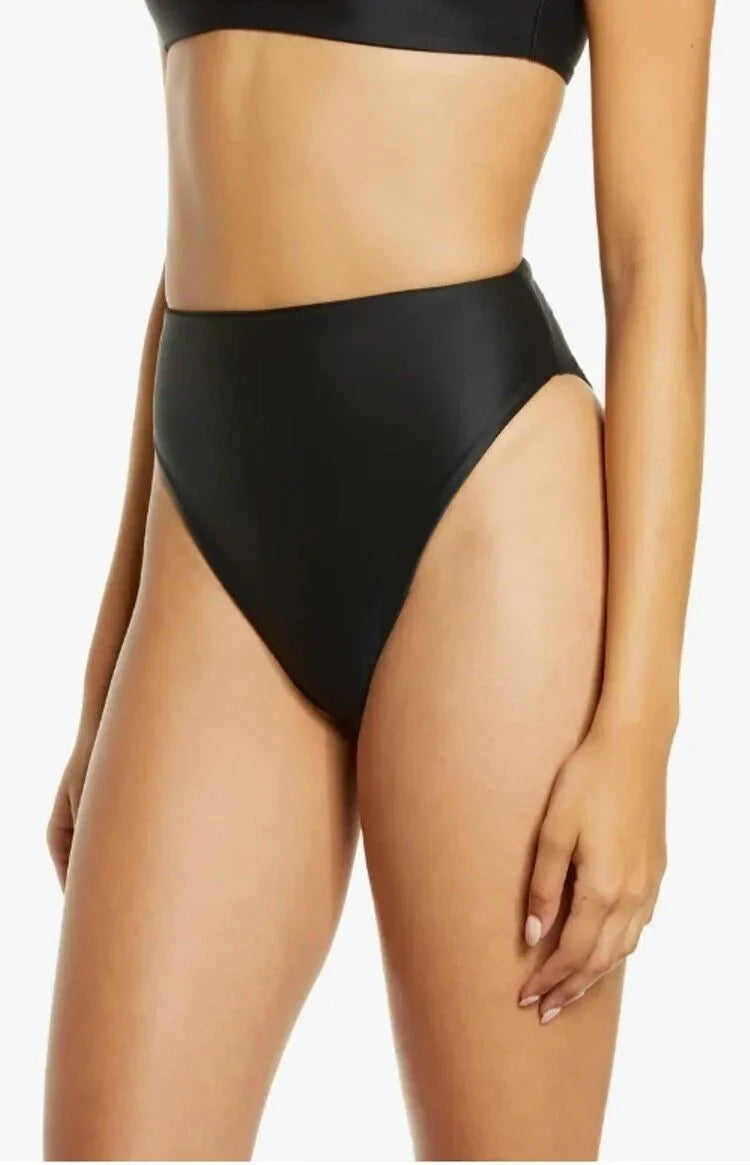 JADE Sizewim Incline Bikini Bottoms in Black at Nordstrom, Sizeize Medium