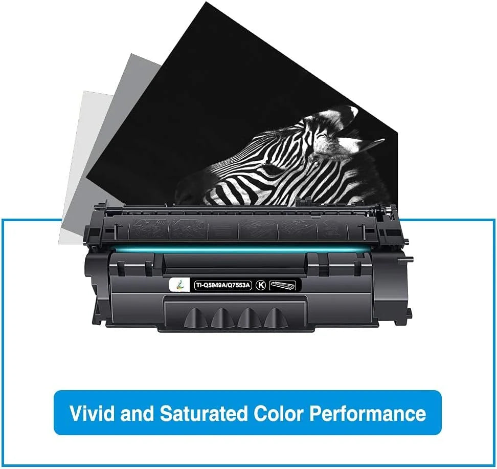 49A 53A High Yield Toner Cartridges 2-Pack Black for HP 49A Q5949A 53A Q7553A 49X Q5949X Compatible for HP LaserJet 1320 1320N 1320TN 1320NW 3390 P2015 P2015dn Printer Ink