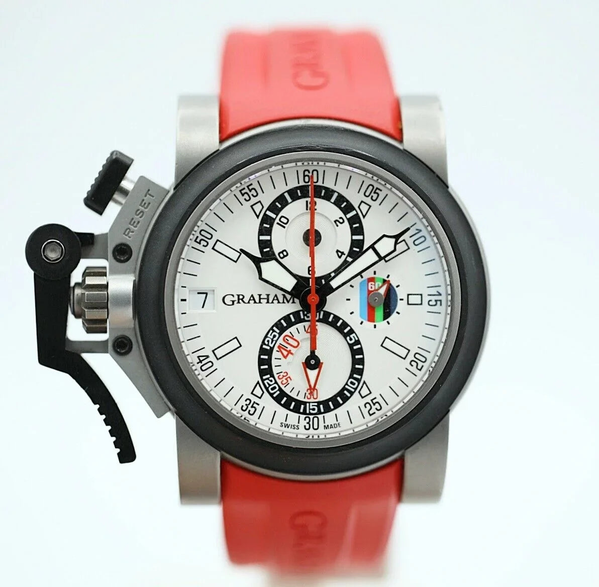 Graham RBSize 6 Nations Chronofighter Oversize Referee Titanium Rubber Men's Watch