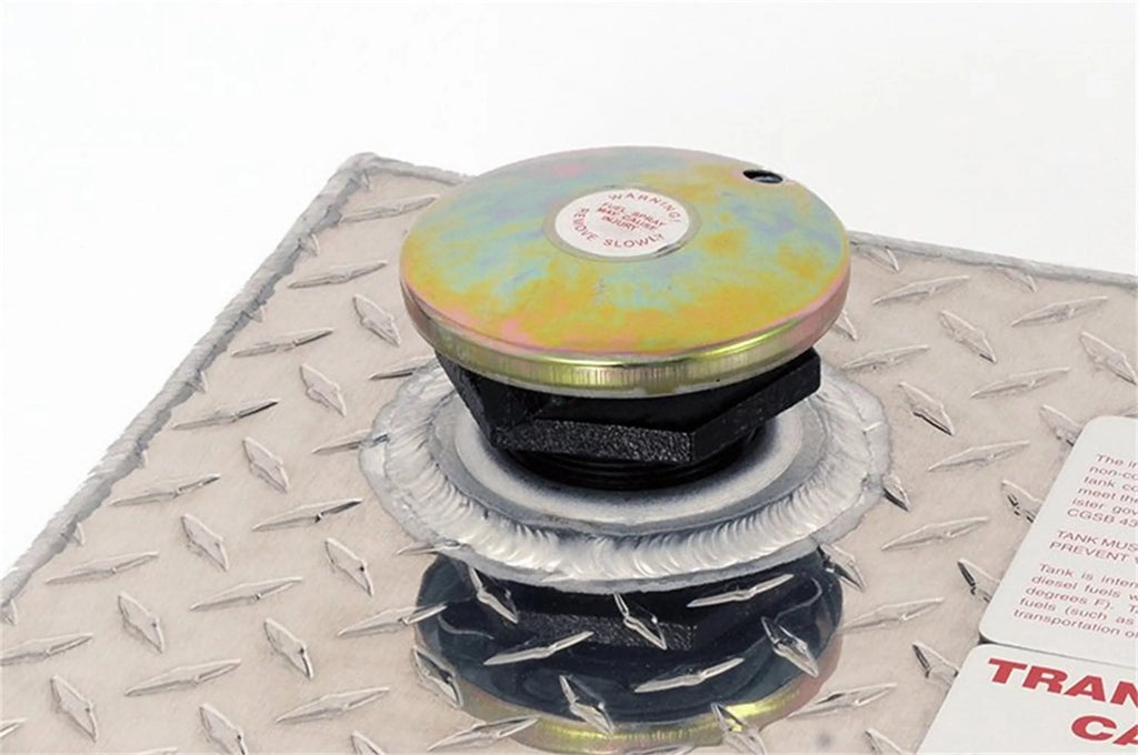 Dee Zee DZ92556N Liquid Transfer Tank; Volume 40 Gallons; L 56 in. x W 9.625 in. x H 19 in.; Narrow Rectangle Sizehape; Brite-Tread Aluminum; Fits select: 2015-2016,2018-2022 FORD F150