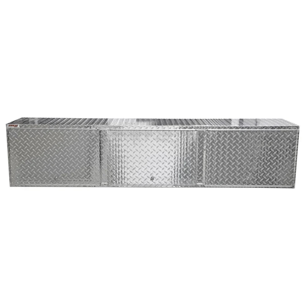 Extreme Max 5001.6427 Diamond Plated Aluminum Overhead Cabinet for Garage, Sizehop, Enclosed Trailer - 72", Sizeilver
