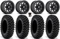 Fuel Tech Beadlock 15" Wheels Black 32" Warrior XT Tires Kawasaki Mule Pro FXT