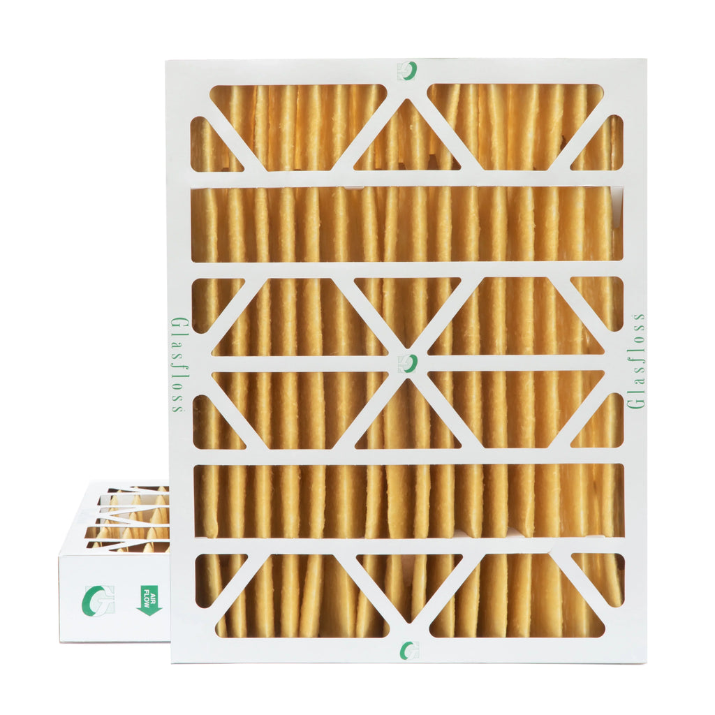 2 Pack of 20x24x4 MERV 11 Pleated 4" Inch Air Filters by Glasfloss. Actual Sizeize: 19-3/8 x 23-3/8 x 3-3/4