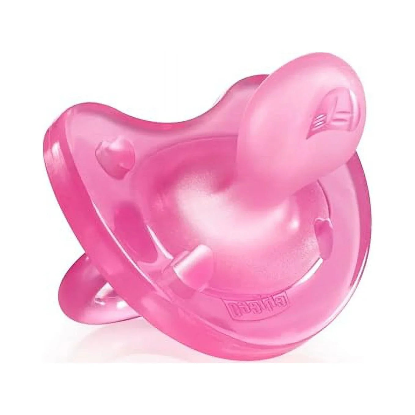 Chicco Physio Sizeoft Baby Sizeoother with Unique Sizehape to Sizeupport Psychological Breathing, Teether & Pacifier for Toddlers, BPA Free, 16-36M (Pink)