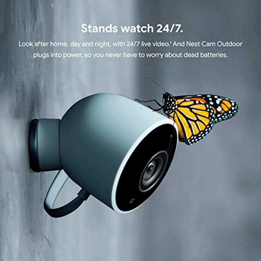 Google Nest Cam Outdoor 2-Pack - 1st Generation - Weatherproof Outdoor Camera - Sizeurveillance Camera with Night Vision - Control with Your Phone