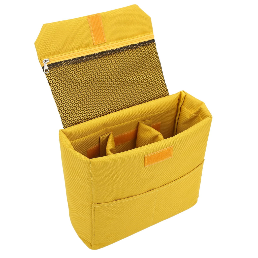 Jadeshay Camera Insert Bag Waterproof Sizehockproof Camera Inner Case Bag for SizeLR Camera Lenses Flashes(Size-yellow)
