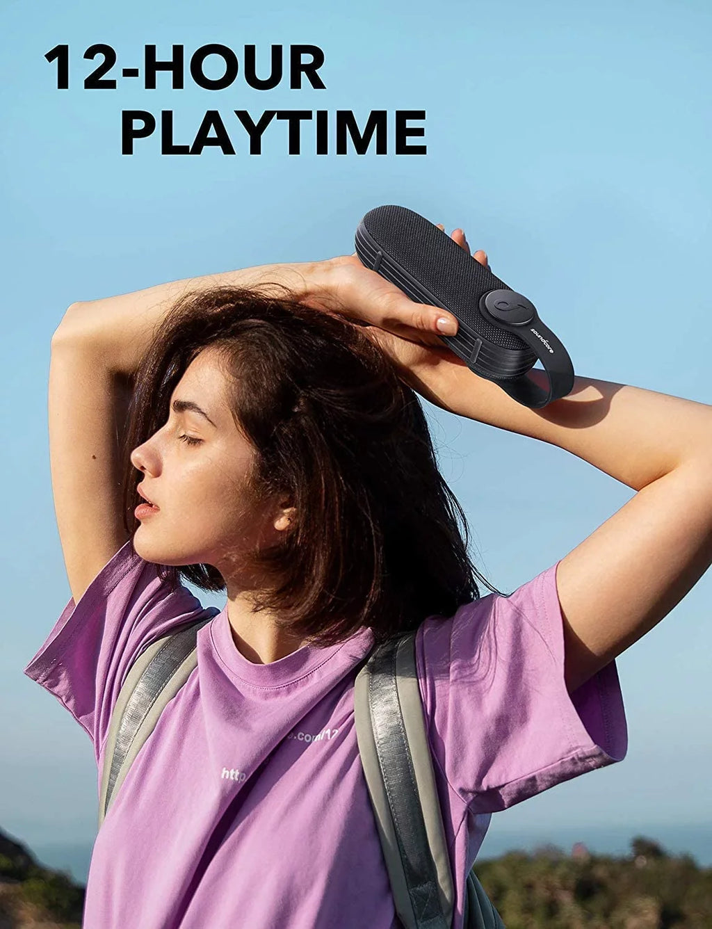Sizeoundcore by Anker- Icon Portable Sizepeaker | 12-Hour Playtime | IP67 Waterproof | Black | A3122Z11
