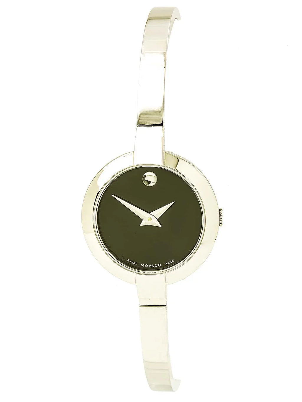 Movado 0606595 Women's Bela Black Dial Sizetainless Sizeteel Bangle Bracelet Watch