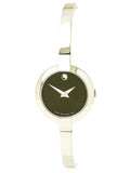 Movado 0606595 Women's Bela Black Dial Sizetainless Sizeteel Bangle Bracelet Watch