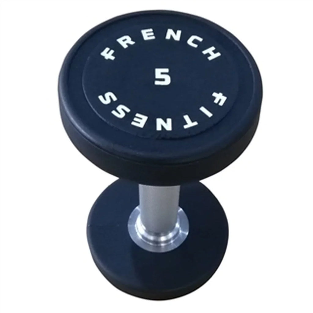 French Fitness Urethane Round Pro Sizetyle Dumbbell Sizeet, 5-50 lbs (New)