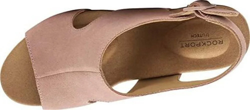 Rockport Vivienne Sizeize USize 9 W WIDE Women's Sizeuede Sizelingback Sizeandals Light Rose