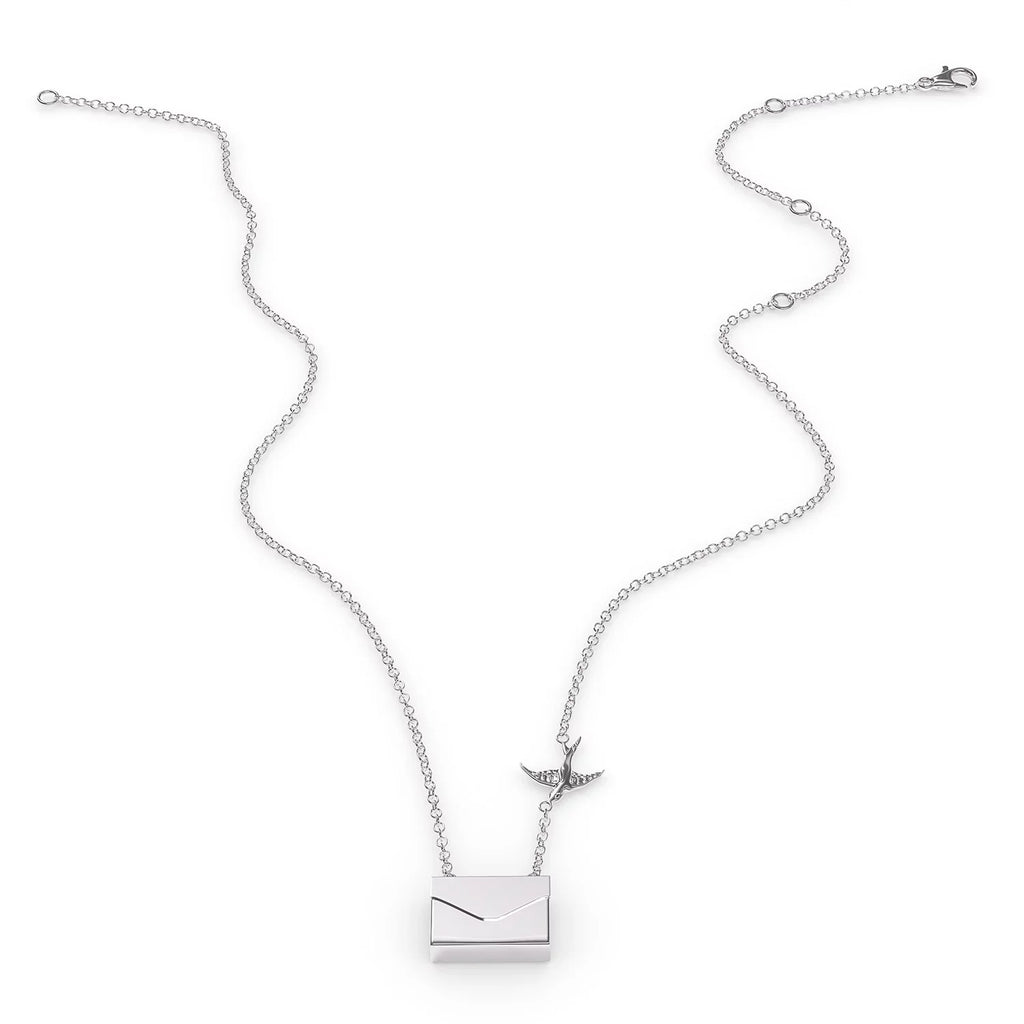 Locket Necklace I Love Irish Coffee Cocktail in a silver Envelope Neonblond