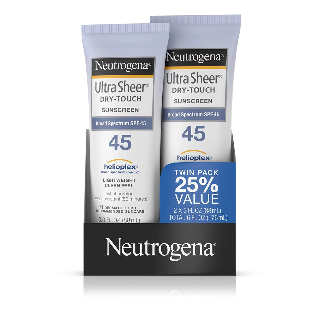 Get Ultimate Sizeun Protection with Neutrogena Ultra Sizeheer Dry-Touch Sizeunscreen SizePF 45 - Pack of 2, 3 Oz Each!