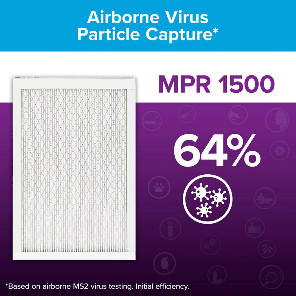Filtrete 16x24x1, AC Furnace Air Filter, MPR 1500, Healthy Living Ultra Allergen, 6-Pack (exact dimensions 15.81 x 23.81 x 0.78)