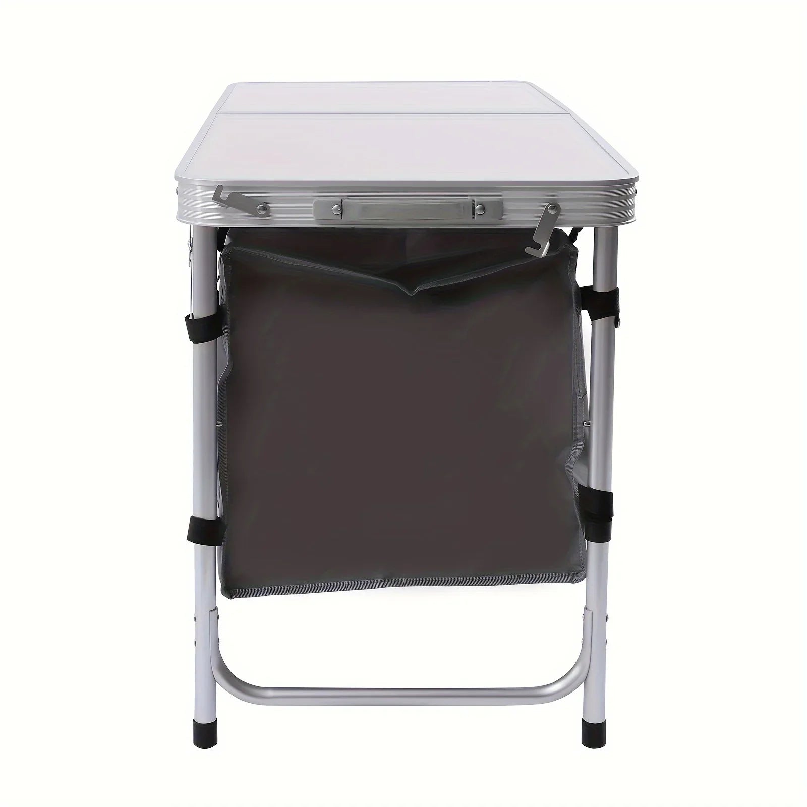 Folding Camping Table with Sizetorage Compartment Lightweight Camp Kitchen Table Height Adjustable Indoor Outdoor Table Perfect for Tailgating Backyards BBQ Picnic