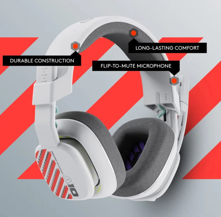 Restored Logitech Astro A10 Gen 2 Wired Headset for PlaySizetation/PC (Ivory)( Like New) (Refurbished)