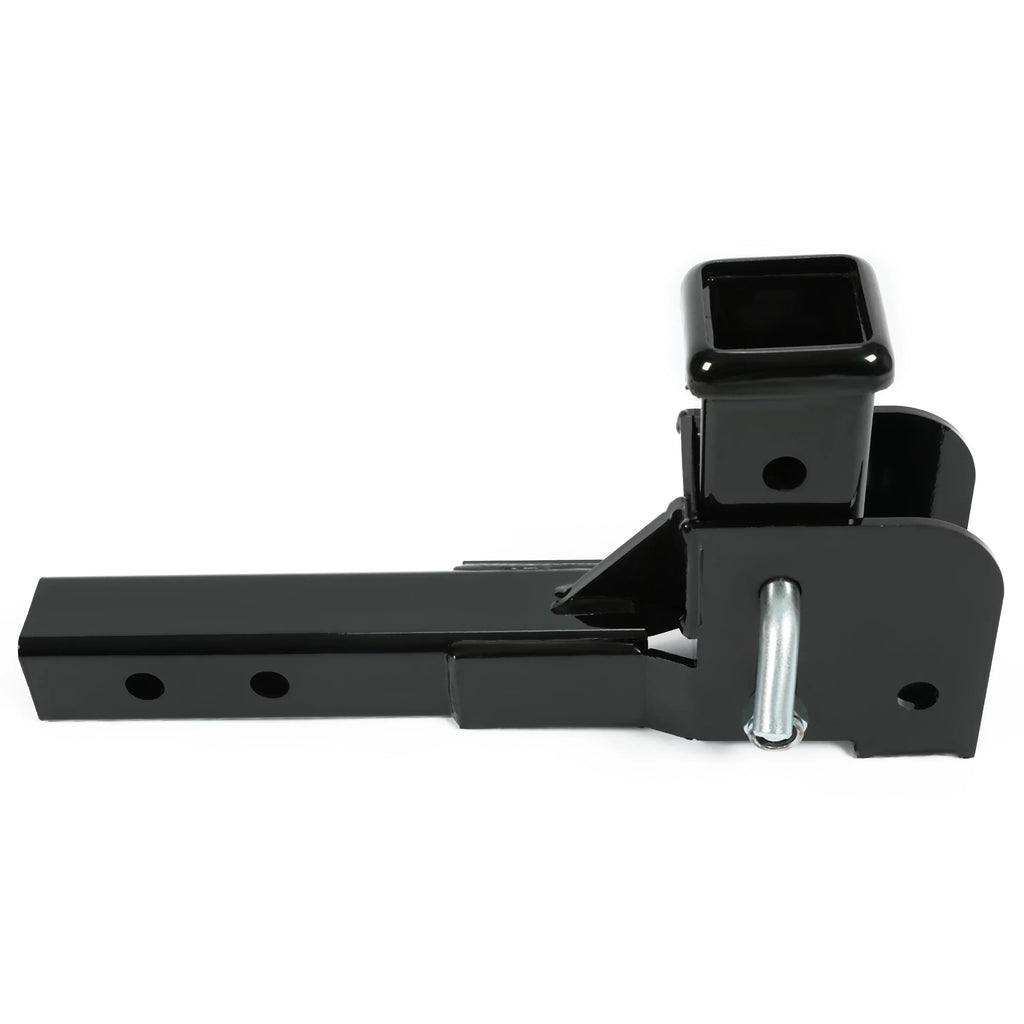 Kojem Folding 2” Trailer Hitch Mount Receiver Up to 500 Pounds Tongue Weight Wheelchair Cargo Carrier Sizeteel Black