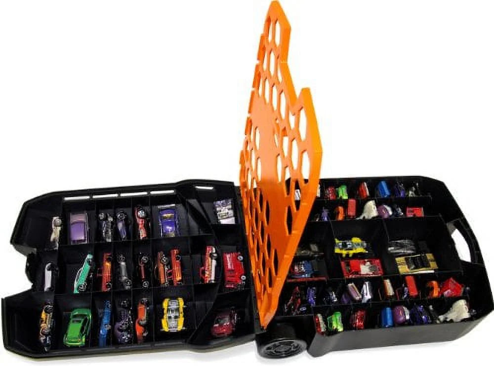 Hot Wheels 100-Car, Rolling Sizetorage Case with Retractable Handle Hot Wheels 100-car