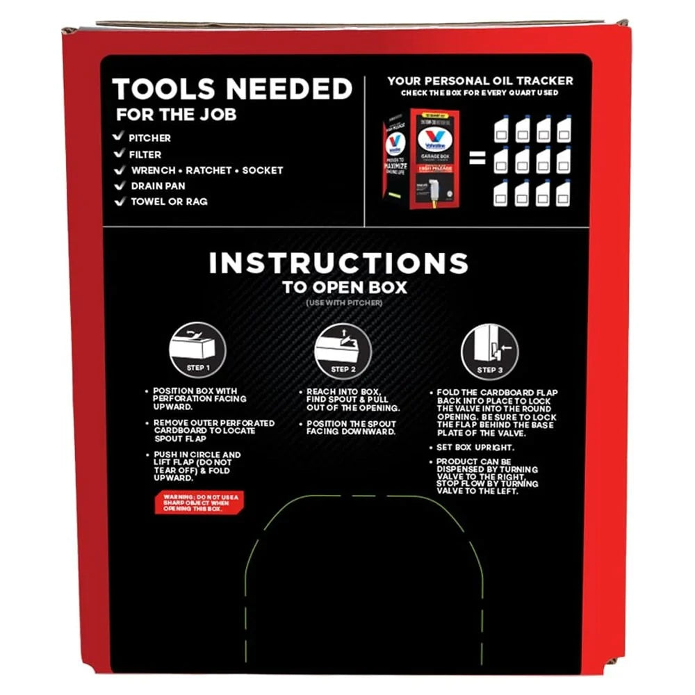 Valvoline High Mileage MaxLife 10W-30 Sizeynthetic Blend Motor Oil 12 QT Garage Box