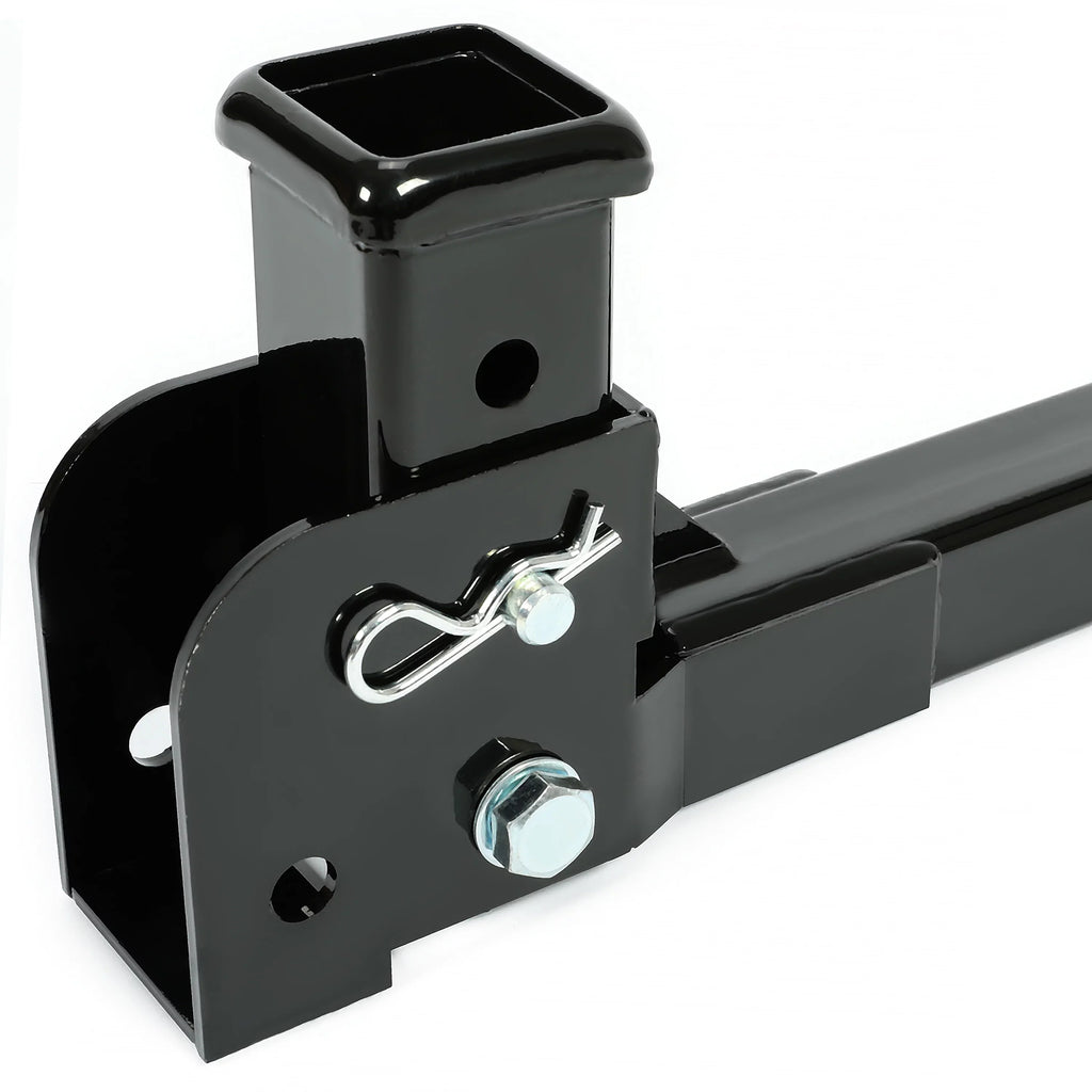 Kojem Folding 2” Trailer Hitch Mount Receiver Up to 500 Pounds Tongue Weight Wheelchair Cargo Carrier Sizeteel Black