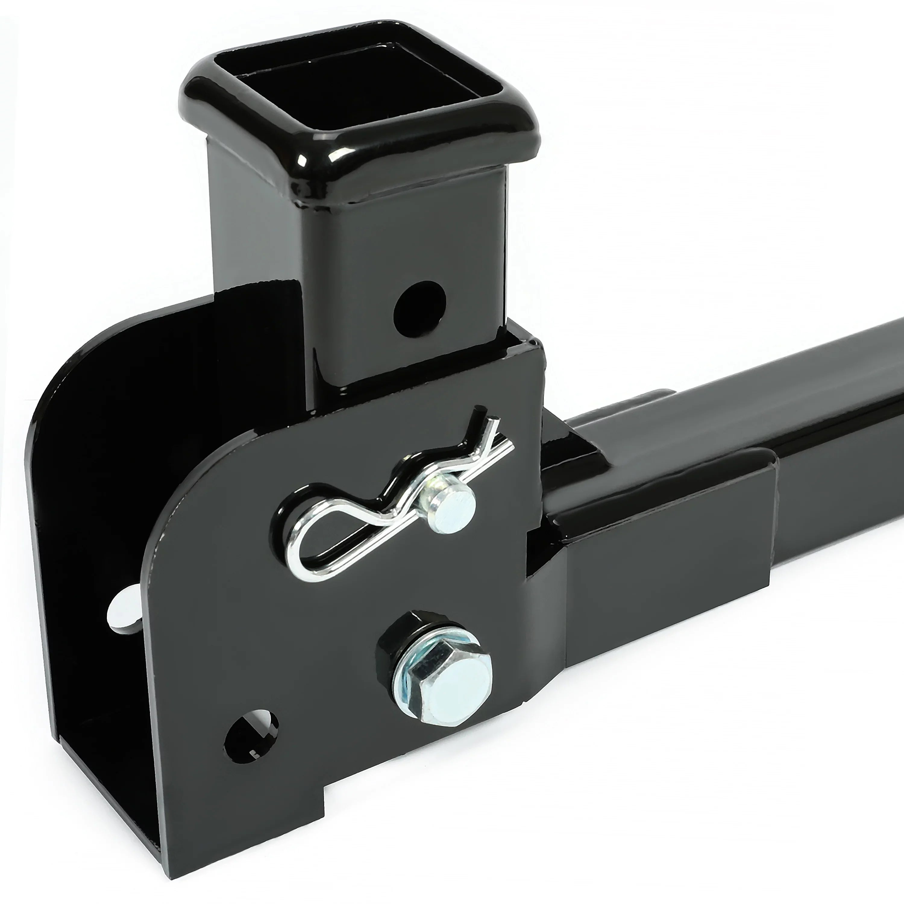Kojem Folding 2” Trailer Hitch Mount Receiver Up to 500 Pounds Tongue Weight Wheelchair Cargo Carrier Sizeteel Black