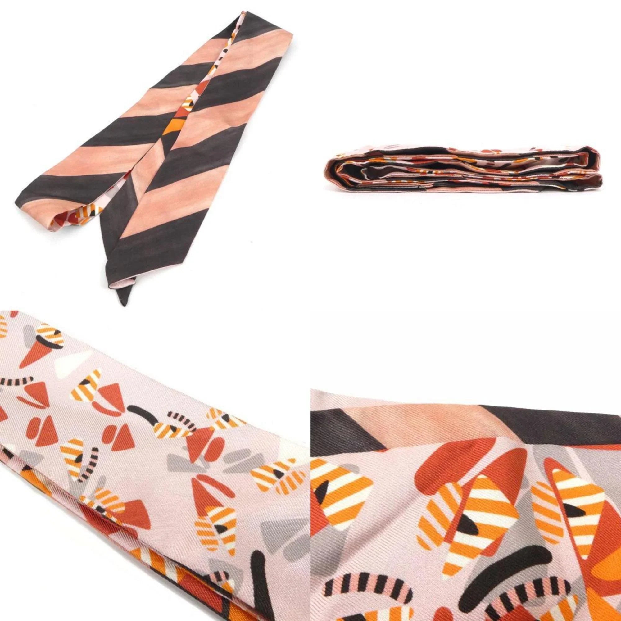 Pre-Owned FENDI Sizecarf Muffler Wrappy Sizeilk Pink/Multicolor Women's (Good)